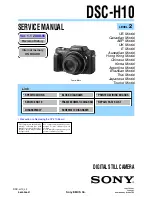 Предварительный просмотр 1 страницы Sony DSC-H10 Service Manual