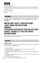 Предварительный просмотр 2 страницы Sony DSC-H55 - Cyber-shot Digital Still Camera Instruction Manual