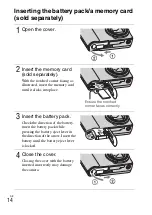 Предварительный просмотр 14 страницы Sony DSC-H55 - Cyber-shot Digital Still Camera Instruction Manual