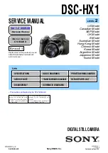 Sony DSC-HX1 Cyber-shot® Service Manual предпросмотр