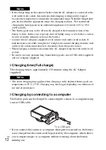 Preview for 12 page of Sony DSC-HX60 Instruction Manual