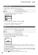 Preview for 58 page of Sony DSC M2 - Cybershot 5.1MP Digital Camera Operating Instructions Manual