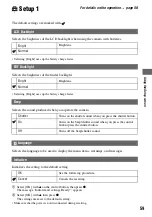 Preview for 59 page of Sony DSC M2 - Cybershot 5.1MP Digital Camera Operating Instructions Manual