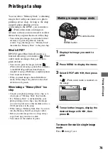 Preview for 79 page of Sony DSC M2 - Cybershot 5.1MP Digital Camera Operating Instructions Manual