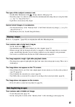 Preview for 87 page of Sony DSC M2 - Cybershot 5.1MP Digital Camera Operating Instructions Manual