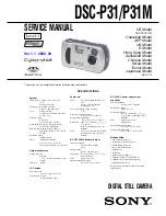 Предварительный просмотр 1 страницы Sony DSC-P31 Service Manual