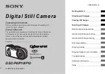 Sony DSC-P8 - Cyber-shot Digital Still Camera Operating Instructions Manual preview