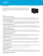 Sony DSC-RX1R/B Specifications preview