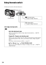 Предварительный просмотр 24 страницы Sony DSC-S40 - Cyber-shot Digital Still Camera User'S Manual / Troubleshooting