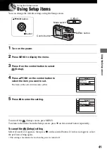 Предварительный просмотр 41 страницы Sony DSC-S40 - Cyber-shot Digital Still Camera User'S Manual / Troubleshooting