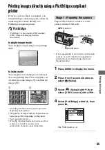 Предварительный просмотр 65 страницы Sony DSC-S40 - Cyber-shot Digital Still Camera User'S Manual / Troubleshooting
