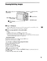 Предварительный просмотр 15 страницы Sony DSC S730 - Cyber-shot Digital Camera Instruction Manual