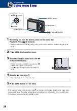 Предварительный просмотр 30 страницы Sony DSC-S750 Instruction Manual