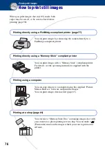 Предварительный просмотр 76 страницы Sony DSC-S750 Instruction Manual