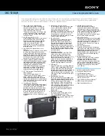 Preview for 1 page of Sony DSC-T200/B - Cyber-shot Digital Still Camera Specifications