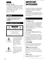 Предварительный просмотр 2 страницы Sony DSC T500 - Cyber-shot Digital Camera Instruction Manual