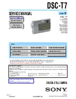 Предварительный просмотр 1 страницы Sony DSC-T7 - Cyber-shot Digital Still Camera Service Manual