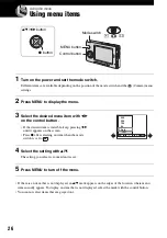 Предварительный просмотр 26 страницы Sony DSC-T7 - Cyber-shot Digital Still Camera User'S Manual / Troubleshooting