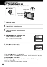 Предварительный просмотр 44 страницы Sony DSC-T7 - Cyber-shot Digital Still Camera User'S Manual / Troubleshooting