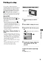 Предварительный просмотр 73 страницы Sony DSC-T7 - Cyber-shot Digital Still Camera User'S Manual / Troubleshooting