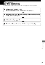 Предварительный просмотр 77 страницы Sony DSC-T7 - Cyber-shot Digital Still Camera User'S Manual / Troubleshooting