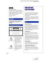 Предварительный просмотр 2 страницы Sony DSC T90 - Cyber-shot Digital Camera Instruction Manual