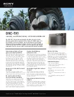 Sony DSC-TX1 Cyber-shot® Specifications preview