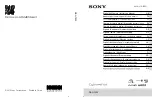 Предварительный просмотр 1 страницы Sony DSC-TX30 Instruction & Operation Manual