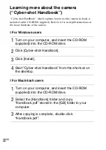 Preview for 22 page of Sony DSC-TX7 - Cyber-shot Digital Still Camera Instruction Manual