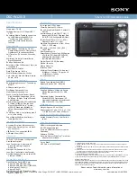 Предварительный просмотр 2 страницы Sony DSC-W120/B Specifications