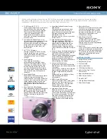 Sony DSC-W120/P Specifications предпросмотр