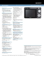 Предварительный просмотр 2 страницы Sony DSC-W130/B Specifications