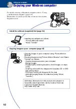 Предварительный просмотр 92 страницы Sony DSC-W150/B Handbook