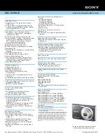 Preview for 2 page of Sony DSC-W190/B Specifications