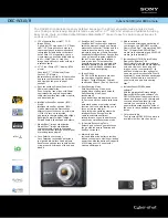 Предварительный просмотр 1 страницы Sony DSC-W310/B Specifications