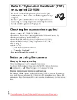 Предварительный просмотр 8 страницы Sony DSC-W310 Instruction Manual