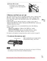 Предварительный просмотр 15 страницы Sony DSC-W310 Instruction Manual