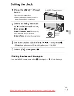 Предварительный просмотр 17 страницы Sony DSC-W310 Instruction Manual