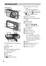 Предварительный просмотр 8 страницы Sony DSC-W630 Cyber-shot Instruction Manual