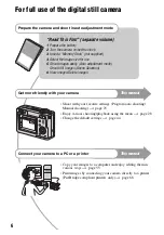 Предварительный просмотр 6 страницы Sony DSC-W7/B User'S Manual / Troubleshooting