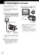 Предварительный просмотр 74 страницы Sony DSC-W7/B User'S Manual / Troubleshooting