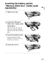 Предварительный просмотр 11 страницы Sony DSC WX1 - Cyber-shot Digital Camera Instruction Manual