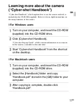 Предварительный просмотр 17 страницы Sony DSC WX1 - Cyber-shot Digital Camera Instruction Manual