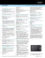 Предварительный просмотр 2 страницы Sony DSC-WX9/BBDL Specifications