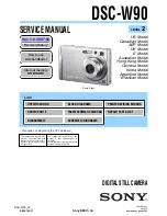 Sony DSCW90 - Cybershot 8.1MP Digital Camera Service Manual предпросмотр