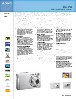 Sony DSCW90 - Cybershot 8.1MP Digital Camera Specification предпросмотр