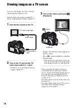 Предварительный просмотр 78 страницы Sony DSLR-A100K - alpha; Digital Single Lens Reflex Camera Operating Instructions Manual