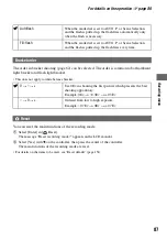 Предварительный просмотр 87 страницы Sony DSLR-A100K - alpha; Digital Single Lens Reflex Camera Operating Instructions Manual