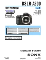 Sony DSLR-A200  (DSLR-A200) Service Manual preview