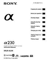 Sony DSLR-A230 Instruction Manual предпросмотр